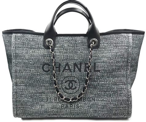 chanel canvas tote black|chanel large shopping tote.